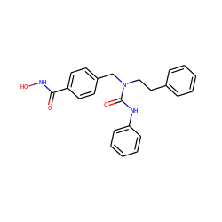 O=C(NO)c1ccc(CN(CCc2ccccc2)C(=O)Nc2ccccc2)cc1 ZINC000095577625