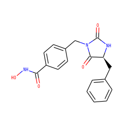 O=C(NO)c1ccc(CN2C(=O)N[C@@H](Cc3ccccc3)C2=O)cc1 ZINC000206072216