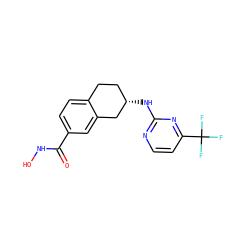 O=C(NO)c1ccc2c(c1)C[C@@H](Nc1nccc(C(F)(F)F)n1)CC2 ZINC000113845563