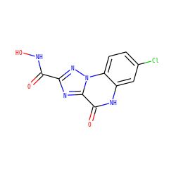 O=C(NO)c1nc2c(=O)[nH]c3cc(Cl)ccc3n2n1 ZINC000013798660