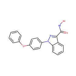 O=C(NO)c1nn(-c2ccc(Oc3ccccc3)cc2)c2ccccc12 ZINC000146913289