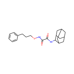 O=C(NOCCCc1ccccc1)C(=O)NC1C2CC3CC(C2)CC1C3 ZINC000103236708