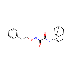 O=C(NOCCc1ccccc1)C(=O)NC1C2CC3CC(C2)CC1C3 ZINC000103236705