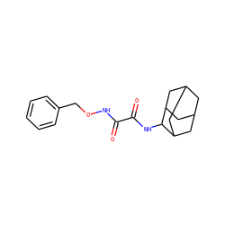O=C(NOCc1ccccc1)C(=O)NC1C2CC3CC(C2)CC1C3 ZINC000103236028