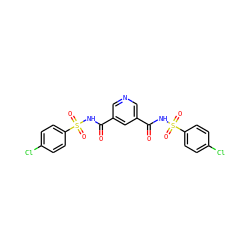 O=C(NS(=O)(=O)c1ccc(Cl)cc1)c1cncc(C(=O)NS(=O)(=O)c2ccc(Cl)cc2)c1 ZINC000073161697