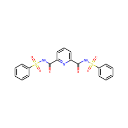 O=C(NS(=O)(=O)c1ccccc1)c1cccc(C(=O)NS(=O)(=O)c2ccccc2)n1 ZINC000073164109