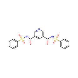O=C(NS(=O)(=O)c1ccccc1)c1cncc(C(=O)NS(=O)(=O)c2ccccc2)c1 ZINC000073197664