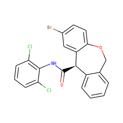 O=C(Nc1c(Cl)cccc1Cl)[C@@H]1c2ccccc2COc2ccc(Br)cc21 ZINC000013735099