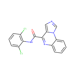 O=C(Nc1c(Cl)cccc1Cl)c1nc2ccccc2n2cncc12 ZINC000029134682