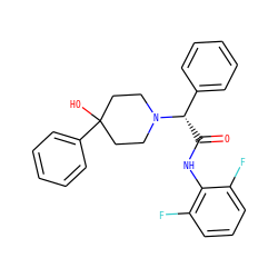 O=C(Nc1c(F)cccc1F)[C@@H](c1ccccc1)N1CCC(O)(c2ccccc2)CC1 ZINC000028708154