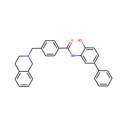 O=C(Nc1cc(-c2ccccc2)ccc1O)c1ccc(CN2CCc3ccccc3C2)cc1 ZINC000146480285