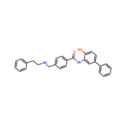 O=C(Nc1cc(-c2ccccc2)ccc1O)c1ccc(CNCCc2ccccc2)cc1 ZINC000040900649