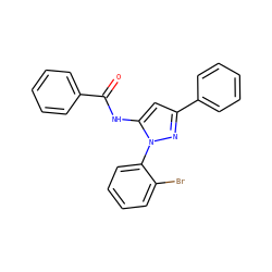 O=C(Nc1cc(-c2ccccc2)nn1-c1ccccc1Br)c1ccccc1 ZINC000013704389
