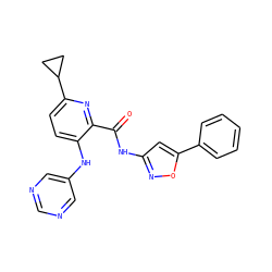 O=C(Nc1cc(-c2ccccc2)on1)c1nc(C2CC2)ccc1Nc1cncnc1 ZINC000096167416