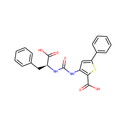 O=C(Nc1cc(-c2ccccc2)sc1C(=O)O)N[C@@H](Cc1ccccc1)C(=O)O ZINC000299862445