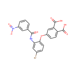 O=C(Nc1cc(Br)ccc1Oc1ccc(C(=O)O)c(C(=O)O)c1)c1cccc([N+](=O)[O-])c1 ZINC000013580650