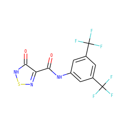 O=C(Nc1cc(C(F)(F)F)cc(C(F)(F)F)c1)c1ns[nH]c1=O ZINC001540431891