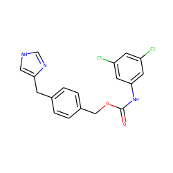 O=C(Nc1cc(Cl)cc(Cl)c1)OCc1ccc(Cc2c[nH]cn2)cc1 ZINC000013439943