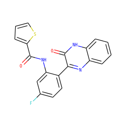 O=C(Nc1cc(F)ccc1-c1nc2ccccc2[nH]c1=O)c1cccs1 ZINC000095560559