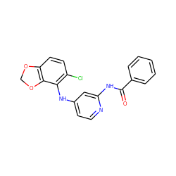 O=C(Nc1cc(Nc2c(Cl)ccc3c2OCO3)ccn1)c1ccccc1 ZINC000653876539