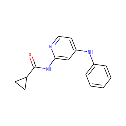 O=C(Nc1cc(Nc2ccccc2)ccn1)C1CC1 ZINC000653876513