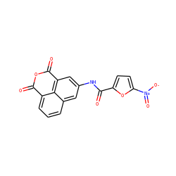 O=C(Nc1cc2c3c(cccc3c1)C(=O)OC2=O)c1ccc([N+](=O)[O-])o1 ZINC000095582076