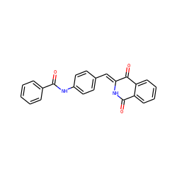 O=C(Nc1ccc(/C=C2\NC(=O)c3ccccc3C2=O)cc1)c1ccccc1 ZINC000013817076