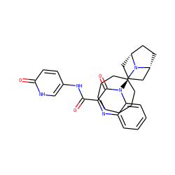 O=C(Nc1ccc(=O)[nH]c1)c1nc2ccccc2n([C@H]2C[C@@H]3CC[C@H](C2)N3C2CCCCCCC2)c1=O ZINC000114712787