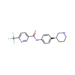 O=C(Nc1ccc([C@@H]2CCCNC2)cc1)c1ccc(C(F)(F)F)nc1 ZINC000117721041