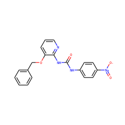 O=C(Nc1ccc([N+](=O)[O-])cc1)Nc1ncccc1OCc1ccccc1 ZINC000005331681