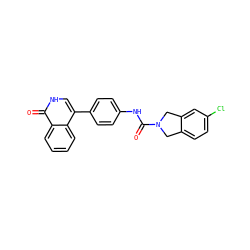 O=C(Nc1ccc(-c2c[nH]c(=O)c3ccccc23)cc1)N1Cc2ccc(Cl)cc2C1 ZINC000167297343