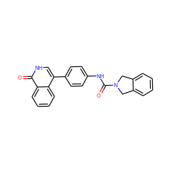 O=C(Nc1ccc(-c2c[nH]c(=O)c3ccccc23)cc1)N1Cc2ccccc2C1 ZINC000166805542