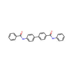 O=C(Nc1ccc(-c2ccc(C(=O)Nc3ccccc3)cc2)cc1)c1ccccc1 ZINC000169312962