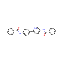 O=C(Nc1ccc(-c2ccc(NC(=O)c3ccccc3)cn2)cc1)c1ccccc1 ZINC000169312964