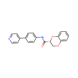 O=C(Nc1ccc(-c2ccncc2)cc1)[C@H]1COc2ccccc2O1 ZINC000040943595