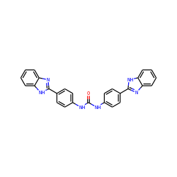 O=C(Nc1ccc(-c2nc3ccccc3[nH]2)cc1)Nc1ccc(-c2nc3ccccc3[nH]2)cc1 ZINC000013982104