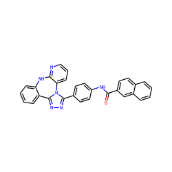 O=C(Nc1ccc(-c2nnc3n2-c2cccnc2Nc2ccccc2-3)cc1)c1ccc2ccccc2c1 ZINC000142256509