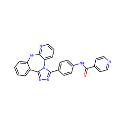O=C(Nc1ccc(-c2nnc3n2-c2cccnc2Nc2ccccc2-3)cc1)c1ccncc1 ZINC000142699024