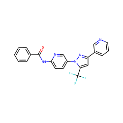 O=C(Nc1ccc(-n2nc(-c3cccnc3)cc2C(F)(F)F)cn1)c1ccccc1 ZINC000064513251