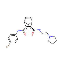 O=C(Nc1ccc(Br)cc1)[C@@H]1[C@@H]2C=C[C@H]([C@H]1C(=O)NCCN1CCCC1)C21CC1 ZINC000168255529