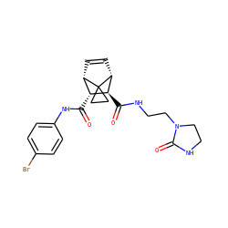 O=C(Nc1ccc(Br)cc1)[C@@H]1[C@@H]2C=C[C@H]([C@H]1C(=O)NCCN1CCNC1=O)C21CC1 ZINC000168497687