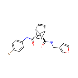 O=C(Nc1ccc(Br)cc1)[C@@H]1[C@@H]2C=C[C@H]([C@H]1C(=O)NCc1ccoc1)C21CC1 ZINC000168358720