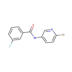 O=C(Nc1ccc(Br)nc1)c1cccc(F)c1 ZINC000062193912