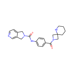 O=C(Nc1ccc(C(=O)N2CC3(CCCCN3)C2)cc1)N1Cc2ccncc2C1 ZINC000167219444