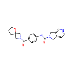 O=C(Nc1ccc(C(=O)N2CC3(CCCO3)C2)cc1)N1Cc2ccncc2C1 ZINC000165783858