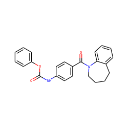 O=C(Nc1ccc(C(=O)N2CCCCc3ccccc32)cc1)Oc1ccccc1 ZINC000013757950