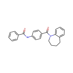 O=C(Nc1ccc(C(=O)N2CCCCc3ccccc32)cc1)c1ccccc1 ZINC000013757941