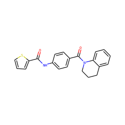 O=C(Nc1ccc(C(=O)N2CCCc3ccccc32)cc1)c1cccs1 ZINC000004810732