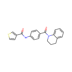 O=C(Nc1ccc(C(=O)N2CCCc3ccccc32)cc1)c1ccsc1 ZINC000013757934