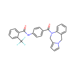 O=C(Nc1ccc(C(=O)N2Cc3cccn3Cc3ccccc32)cc1)c1ccccc1C(F)(F)F ZINC000013534512